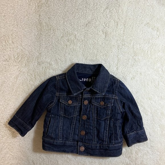 Baby GAP 0-6 month Jean Jacket Customizable Monogram - Picture 2 of 10